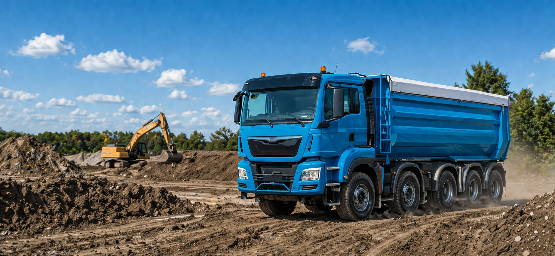 Vrachtwagenchauffeur grondverzet